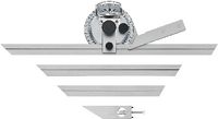 NERIOX Winkelmesser mit Feineinstellung mit 3 Linealen: 150 / 200 / 300 - toolster.ch