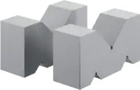 NERIOX Paire des prismes triples inoxydable, 3 entailles de 90° 150 x 50 x 80 / 3 x 90° - toolster.ch