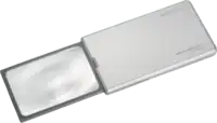 ESCHENBACH Taschenleuchtlupe mit Beleuchtung EasyPOCKET XL silber / 2.5x / 78 x 50 - toolster.ch