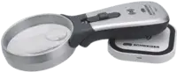 SCHWEIZER Loupe éclair. à main  Tech-Line INDUKTION biconvexe/Bifo 2x / Ø 70 (4x / Ø 20) / LED / 4500K - toolster.ch