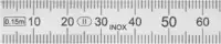 NERIOX Stahlmassstab INOX oben 1/1 mm, unten 1/1 mm 150 x 13 (1/1 - 1/1) - toolster.ch