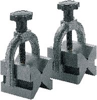 Prismen-Paar mit V-Auflage, INOX mit Klemmbügel, Einschnitt 90° 50 x 40 x 40 - toolster.ch