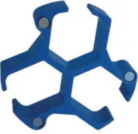 SKANTEK POSISTOP Drehfutteranschläge aus Aluminium, blau eloxiert Ø150 x 25-55 x 15 - toolster.ch