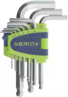 NERIOX Jeu de clés mâles hexagonales avec tête sphérique courtes, 9 pièces, 1.5...10 mm - toolster.ch