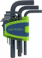 NERIOX Sechskant-Winkelstiftschlüsselsatz 9-teilig, kurz, 1.5...10 mm - toolster.ch