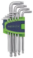 NERIOX Winkelstiftschlüsselsatz mit Kugelkopf, für TORX®-Schrauben lang, 9-teilig, T9...T45 - toolster.ch