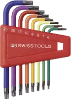 PB Swiss Tools RainBow Winkelstiftschlüsselsatz für TORX®-Schrauben, 410 H 6-25 RB - toolster.ch
