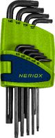 NERIOX Winkelstiftschlüsselsatz für TORX®-Schrauben 9-teilig, lang, T9...T45 - toolster.ch