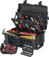 KNIPEX Elektriker-Werkzeugkoffer 00 21 37, 63-teilig - toolster.ch