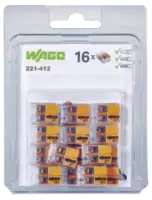 WAGO Verbindungsklemme  COMPACT 2 Leiter, 221-412, Blister à 16 Stück - toolster.ch