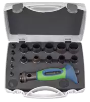 NERIOX Jeu d'emporte-pièces Avec poignée bicomposant 16 pièces, 3 à 30 mm - toolster.ch