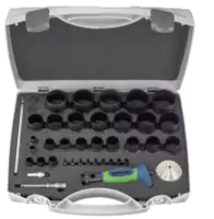NERIOX Jeu d'emporte-pièces Avec poignée bicomposant 38 pièces, 2 à 60 mm - toolster.ch