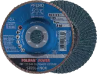 PFERD Fächerschleifscheibe  POLIFAN Ø 125, K 40 (PFF SG POWER STEELOX) - toolster.ch