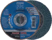 PFERD Meule-éventail  POLIFAN Ø 115, grain 120 (PFC SG POWER STEELOX) - toolster.ch