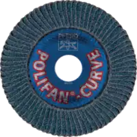 PFERD Meule-éventail  POLIFAN (PFR 115-L Z 40 SGP CURVE STEELOX) Ø 115 x 14 mm, grain 40 - toolster.ch