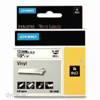 DYMO Schriftbandkassette 12mm x 5.5m 18444 / schwarz auf weiss - toolster.ch