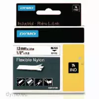 DYMO Schriftbandkassette 12 mm x 3.5 m 18758 / schwarz auf weiss - toolster.ch