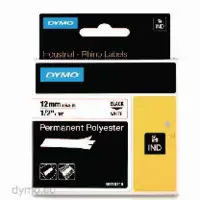 DYMO Schriftbandkassette 12 mm x 5.5 m 18483 / schwarz auf weiss - toolster.ch