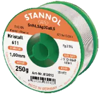 STANNOL Fil à souder Kristall 611 1.0 mm / bobine de 250 g - toolster.ch