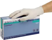 SEMPERGUARD Einweg-Latex-Handschuhe  IC ungepudert, in Dispenserbox zu 100 Stück L (8-9) - toolster.ch