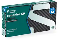 SEMPERGUARD Gants jetables en nitrile Sapphire XP Black M (7-8) en boîte distributrice 100 pcs - toolster.ch