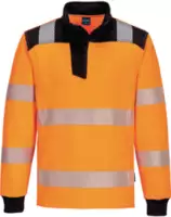 PORTWEST PW3 Warnschutz 1/4 Zip Sweatshirt PW326 orange/schwarz S - toolster.ch