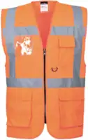 PORTWEST Warnschutz Exekutiv Weste Berlin S476 orange S - toolster.ch