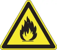 Panneau de danger 151/100 mm substances inflammables - toolster.ch