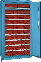 LISTA Armoire à récipients RAL5012 / 60 casiers rouge  gr. 4 - toolster.ch