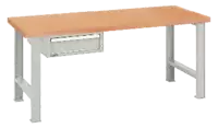 LISTA Werkbank  mit Multiplexplatte und Werkbankschublade 27x36E 150 mm 1500 x 750 x 840 mm / grau RAL 7035 - toolster.ch