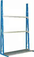 FANAIR Vertikalregal Grundfeld, einseitig (HxBxT) 2500x1500x760 mm, blau - toolster.ch