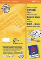 AVERY Weisse Universal-Etikette ZWECKFORM Typ 3666