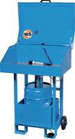 IBS Teilereinigungsgerät inkl. 50 Liter Fass (leer) himmelblau F2D/WF mit Auffangwanne und Deckel - brwtools.ch