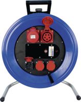 STEFFEN Kunststoff-Kabelrolle 25 m, 2 x CEE16/5 + 3 x T25 (IP55) - toolster.ch