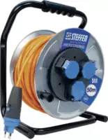 STEFFEN Enrouleur de câble en métal 30 m, 3 x T13 (IP55) - toolster.ch