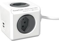 ALLOCACOC Mehrfach-Steckdose PowerCube Extended USB, grau - toolster.ch