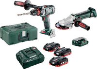 METABO Akku-Bohrschauber und Winkelschleifer Set BS 18 Quick + WF 18 LTX 125 Quick - toolster.ch METABO Akku-Bohrschauber und Winkelschleifer Set BS 18 Quick + WF 18 LTX 125 Quick - toolster.ch