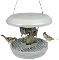 SWISSINNO Vogel-Futtersilo  Smart Birds Modell Luzern hellgrau - toolster.ch