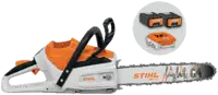 STIHL Tronçonneuse sans fil  MSA 260 C-O AP 36V, 2.0 kW, 3/8"P PS3 Pro 35 cm, set avec 1x AP 300 S + AL 301 - toolster.ch