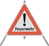 NERIOX Faltsignal  Feuerwehr R2 90 cm - toolster.ch