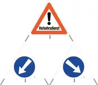 Faltsignal 1x Verkehrsdienst 90 cm - toolster.ch