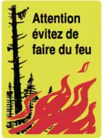 Signaux Panneau incendie en forêt 40 x 60 cm - toolster.ch