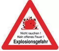 Signaltafel Explosionsgefahr Ausführung Scotchlite HIP 60 cm - toolster.ch