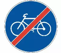 Signaltafel Ende des Radwegs 2.60.1 Ausführung Scotchlite HIP 40 cm - toolster.ch