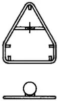 STEINEMANN Rohrrahmen mit zentraler Bandbride für kombinierte Dreiecksignale 60 cm + 20 cm - toolster.ch