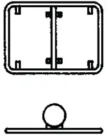 STEINEMANN Rohrrahmen mit zentraler Bandbride für rechteckiges Signal 50 x 35 cm - toolster.ch