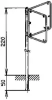 STEINEMANN Support avec cadre tubulaire Pour 2 panneaux de signalisation carrés 70 x 70 cm / 2" x 270 cm - toolster.ch