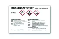 Warn Aufkleber Dieselkraftstoff UN 1202 105 x 75 mm - toolster.ch