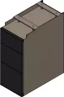 ZESAR Layette à 3 tiroirs monté à gauche / 270 x 525 x 615 mm - toolster.ch