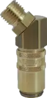 NERIOX Raccord rapide  forme H 45° avec filetage extérieur avec valve 9 / G1/4" / S6 - toolster.ch